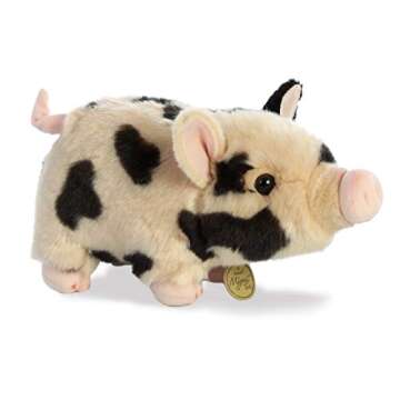 Aurora® Adorable Miyoni® Tots Pot-Bellied Piglet Spotted Stuffed Animal - Lifelike Detail - Cheris...