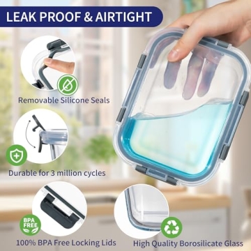 Buy MFY Airtight Glass Storage Containers - 12-Pack Set