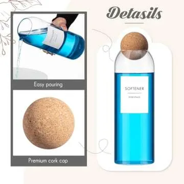 Sunnychicc Elegant Laundry Storage Glass Containers 3 Pcs