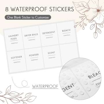 Sunnychicc Elegant Laundry Storage Glass Containers 3 Pcs