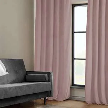 HPD Velvet Room Darkening Curtains in Ballet Pink