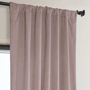 HPD Velvet Room Darkening Curtains in Ballet Pink