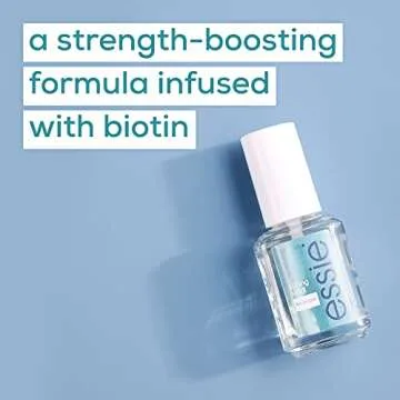 essie Nail Care, 8-Free Vegan, Here To Stay Base Coat, long-lasting nail polish, 0.46 fl oz