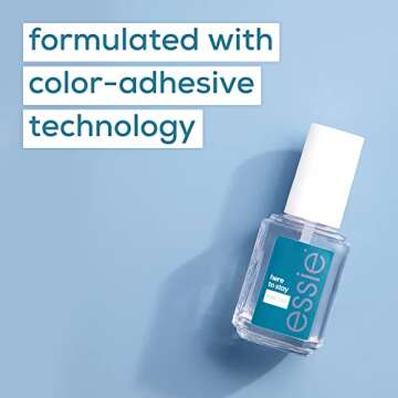 essie Nail Care, 8-Free Vegan, Here To Stay Base Coat, long-lasting nail polish, 0.46 fl oz