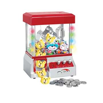 The Claw Toy Grabber Machine with Flashing lights & Sounds and Animal Plush - Features Electronic Claw Toy Grabber Machine, Animation, 4 Animal Plush & Authentic Arcade Sounds Exciting Play (Red)