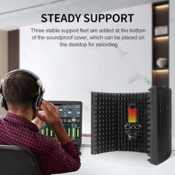 Aokeo Microphone Isolation Shield - Perfect for Recordings