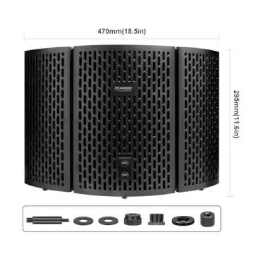 Aokeo Microphone Isolation Shield - Perfect for Recordings