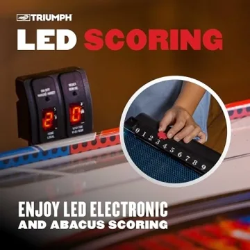Light-Up Air Hockey Table with LED Pucks and Scoring