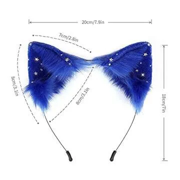 Cat Fox Wolf Ears Adjustable Cosplay Headband for All