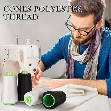 Timgle 12 Cones of 3000 Yards All Purpose Sewing Thread