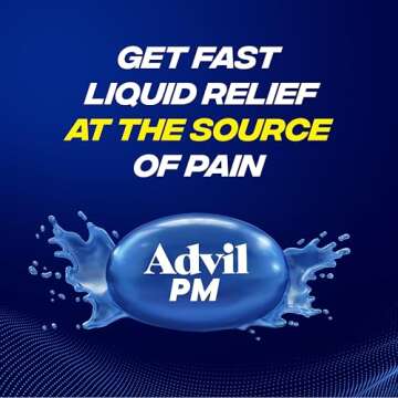 Advil PM Liqui-Gels Pain Reliever and Nighttime Sleep Aid, Pain Medicine with Ibuprofen for Pain Relief and Diphenhydramine HCL for a Sleep Aid - 2x80 Liquid Filled Capsules