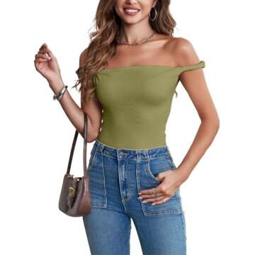Trending Women's Off The Shoulder Tank Top - Y2K Style