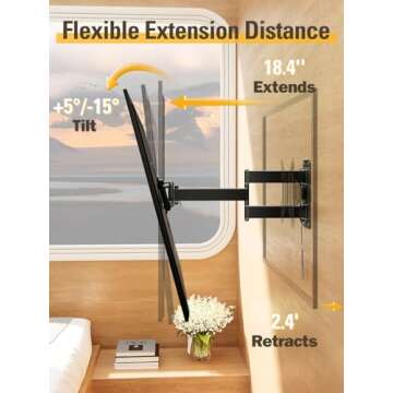 Mounting Dream Lockable RV TV Mount for 17-43 Inch TVs