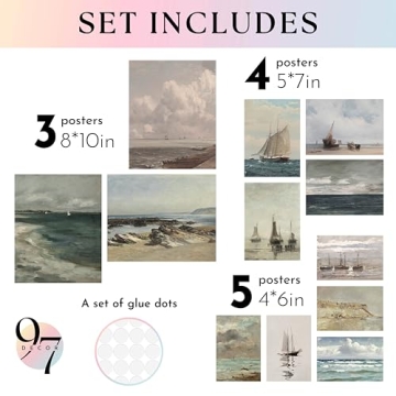 Coastal Vintage Wall Art Collection for Home Decor