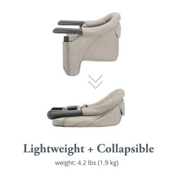 Inglesina Fast Table Chair - Cream + Fast Dining Tray - Portable High Chair for Baby & Toddlers, Infant 6-36 Months - Fits Tables 0.8'' to 3.5'' - Collapsible and Compact Design - Carry Bag Included