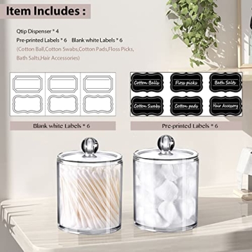 SheeChung Elegant Acrylic Bathroom Jars for Stylish Storage