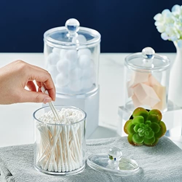 SheeChung Elegant Acrylic Bathroom Jars for Stylish Storage
