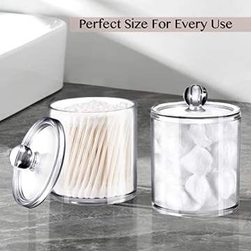 SheeChung Elegant Acrylic Bathroom Jars for Stylish Storage