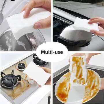 Foamworld 70 Pack Magic Sponges Eraser, 2X Density Melamine Sponge, Extra Large Long Lasting Househo...