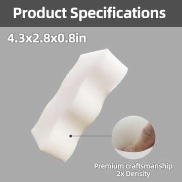 Foamworld 70 Pack Magic Sponges Eraser, 2X Density Melamine Sponge, Extra Large Long Lasting Household Kitchen Cleaning Sponge for Dishes, Bathroom, Bathtub, Car, Toy (4.3 x 2.8 x 0.8 in)