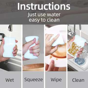 Foamworld 70 Pack Magic Sponges Eraser, 2X Density Melamine Sponge, Extra Large Long Lasting Household Kitchen Cleaning Sponge for Dishes, Bathroom, Bathtub, Car, Toy (4.3 x 2.8 x 0.8 in)