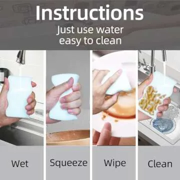 Foamworld 70 Pack Magic Sponges Eraser, 2X Density Melamine Sponge, Extra Large Long Lasting Household Kitchen Cleaning Sponge for Dishes, Bathroom, Bathtub, Car, Toy (4.3 x 2.8 x 0.8 in)