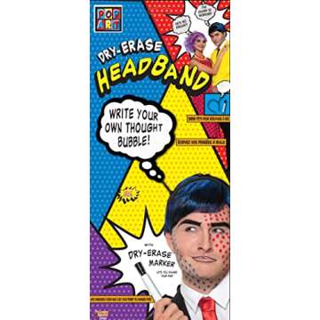 Rubies Thought Bubble Erase Board Headband, Creative Fun