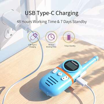 Inspireyes Rechargeable Kids Walkie Talkies - Long Range Fun
