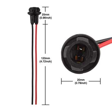 WINKA T10 194 Extension Harness Plugs Connectors Wiring Sockets for car 6Pcs