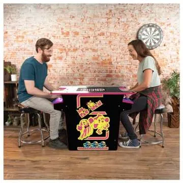 Arcade1Up Ms. PAC-MAN Arcade Game Table, Full Home Machine, Black Series Edition