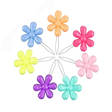 FeiHong 12-Piece Multicolor Needle Threaders - Fun Flower Designs for Easy Sewing