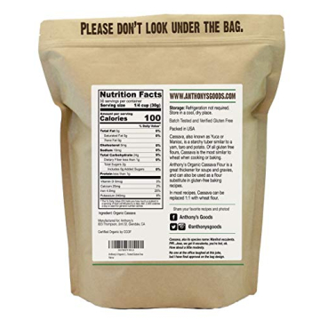 Anthony's Organic Cassava Flour - Gluten Free Baking Essential