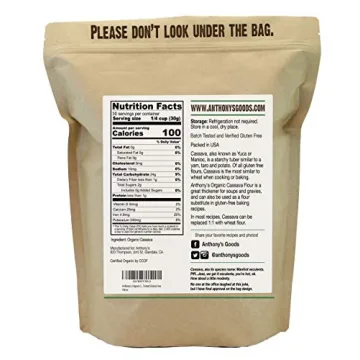Anthony's Organic Cassava Flour - Gluten Free Baking Essential