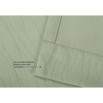 MIUCO Blackout Curtains Stylish Room Darkening Panels 52x84