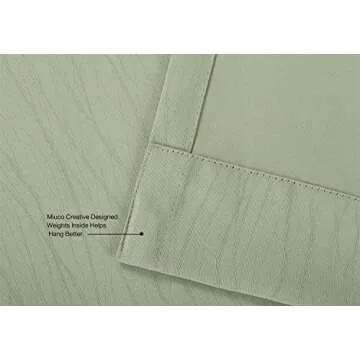 MIUCO Blackout Curtains Stylish Room Darkening Panels 52x84