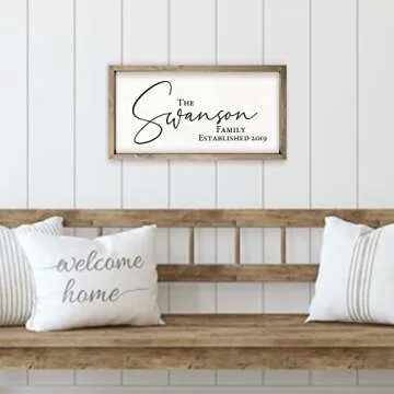 Personalized Wooden Family Name Sign | Custom Decor