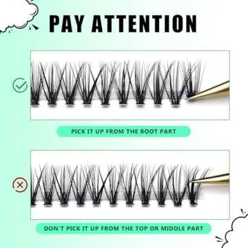 Bodermincer 10D/20D/30D/40D/50D Cluster to Choose Large Tray 240pcs D Curl Individual Cluster Eyelashes False Eyelashes Extension Individual Eyelash Bunche Lash Cluster DIY at Home (20D-20mm)