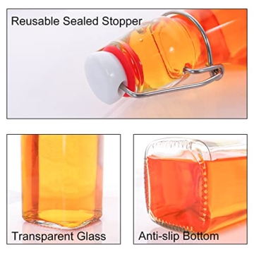 12 Pack 250ML Swing Top Glass Bottles - Airtight