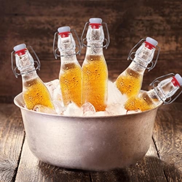 12 Pack 250ML Swing Top Glass Bottles - Airtight