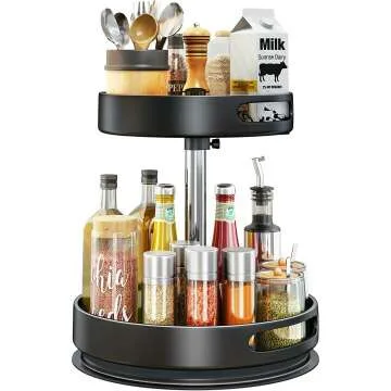 Adjustable 2 Tier Lazy Susan Organizer - SAYZH