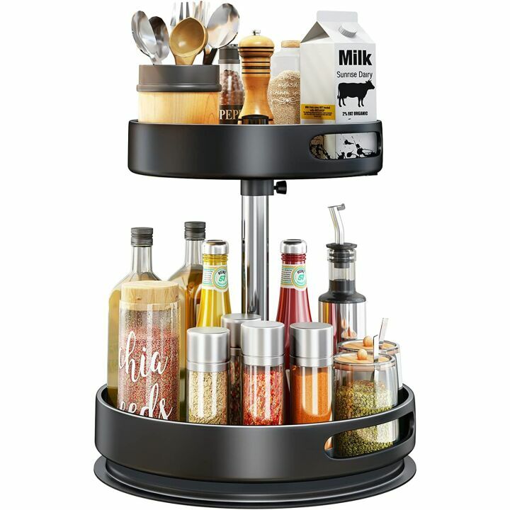 Adjustable 2 Tier Lazy Susan Organizer - SAYZH
