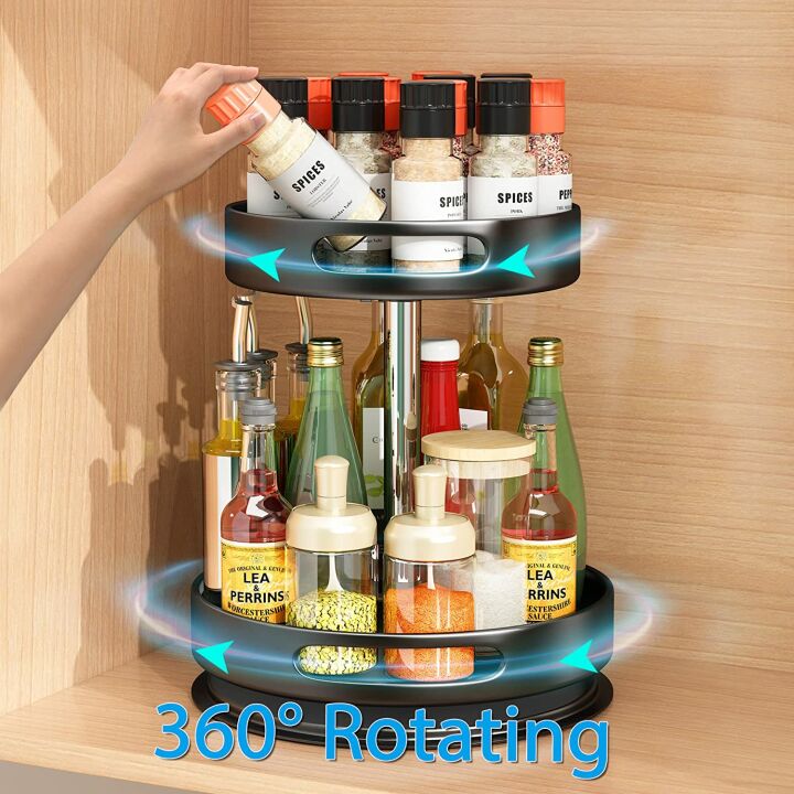 Adjustable 2 Tier Lazy Susan Organizer - SAYZH