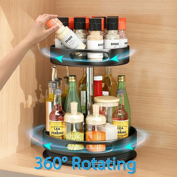 Adjustable 2 Tier Lazy Susan Organizer - SAYZH