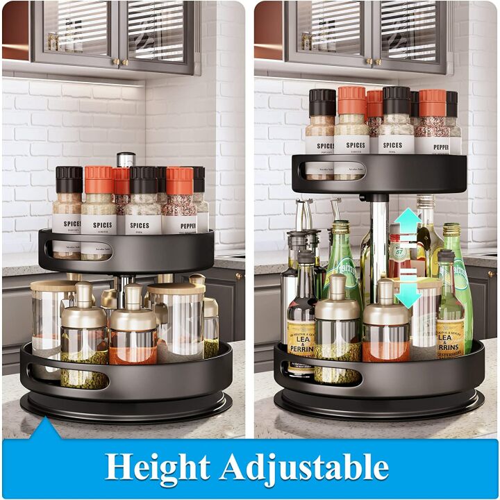 Adjustable 2 Tier Lazy Susan Organizer - SAYZH