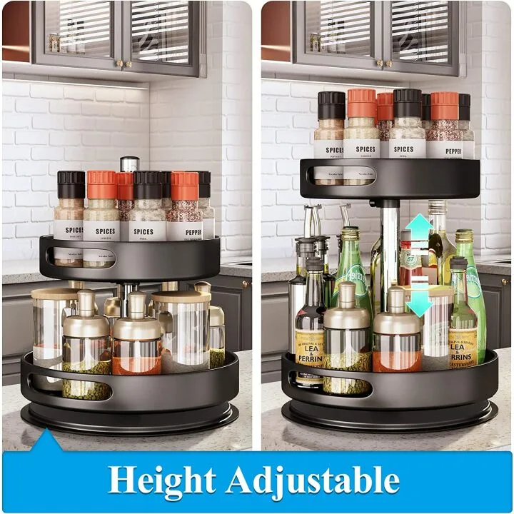 Adjustable 2 Tier Lazy Susan Organizer - SAYZH