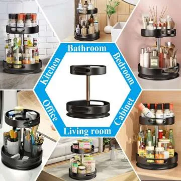 Adjustable 2 Tier Lazy Susan Organizer - SAYZH