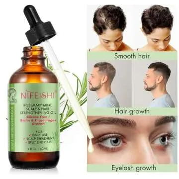 Bieyoc Rosemary Essential Oil for Hair Growth, Hair & Skin Care - Strengthens Hair, Stimulates Growth, 2.02 Fl Oz