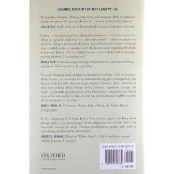 Why Leaders Lie: The Truth About Lying in International Politics