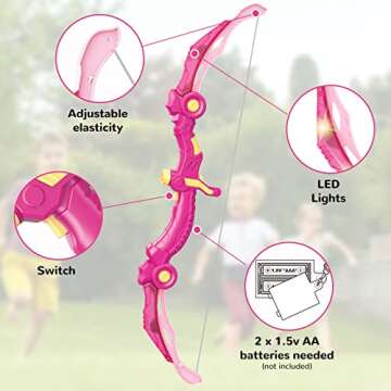 LED Bow & Arrow Toys for Girls, Perfect Birthday Gift