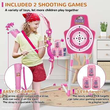 LED Bow & Arrow Toys for Girls, Perfect Birthday Gift